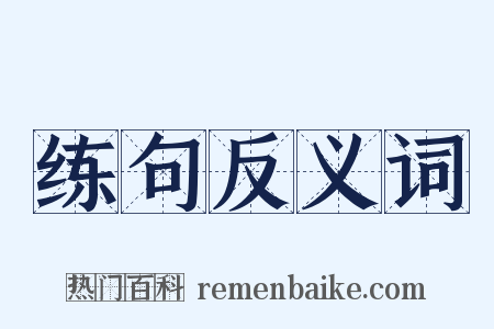 练句反义词是什么意思的图片